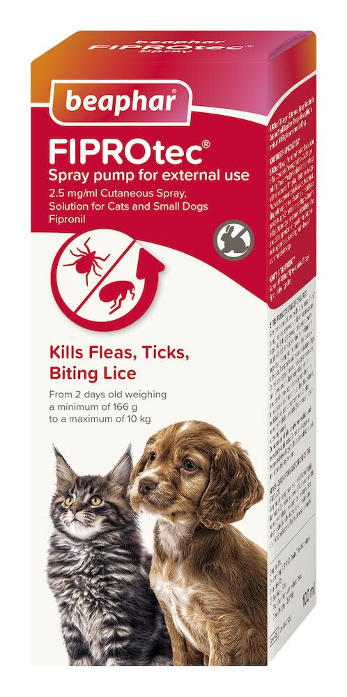 Beaphar Fiprotec Spray Pump 100ml - From 2 Days Old