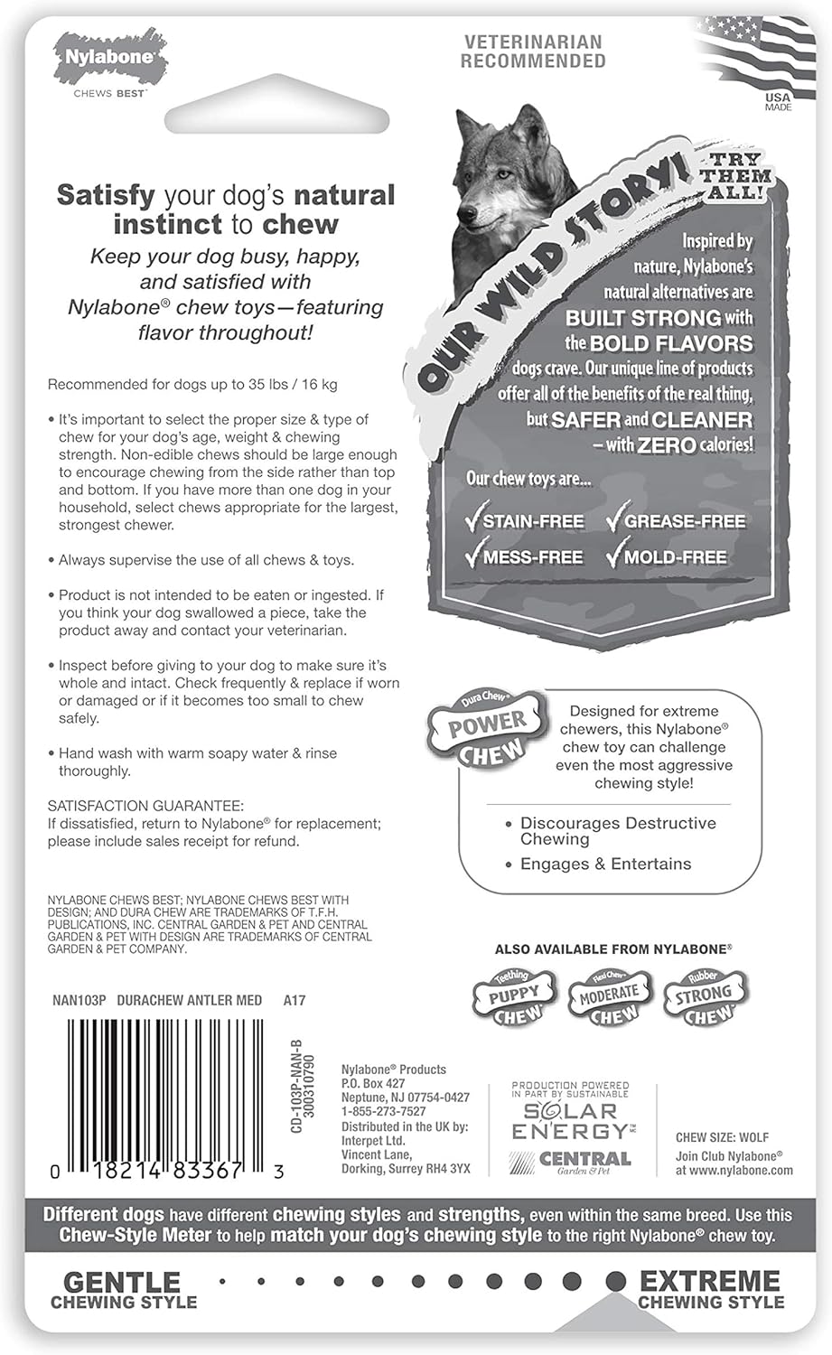 Nylabone Extreme Venison Antler Medium