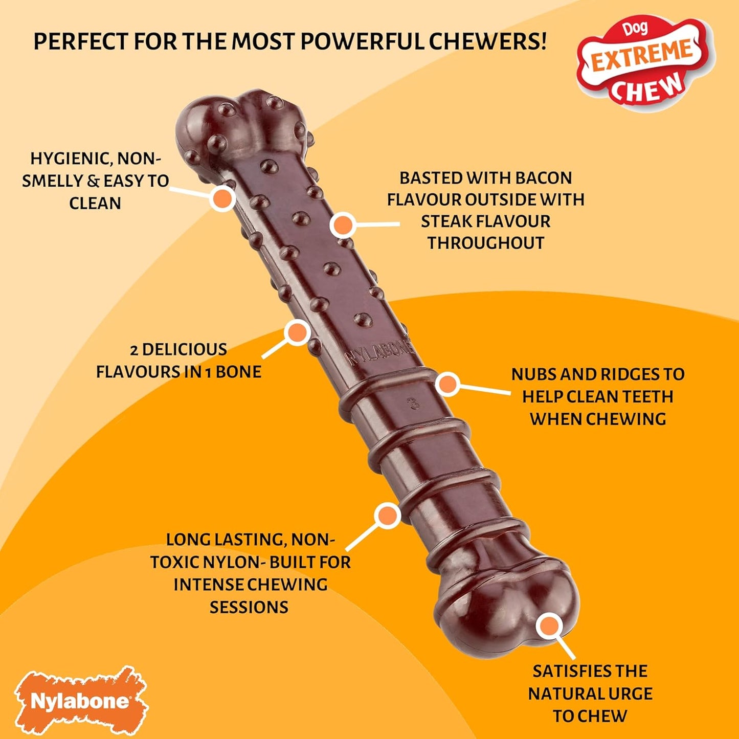 Nylabone Extreme Basted Bone Large