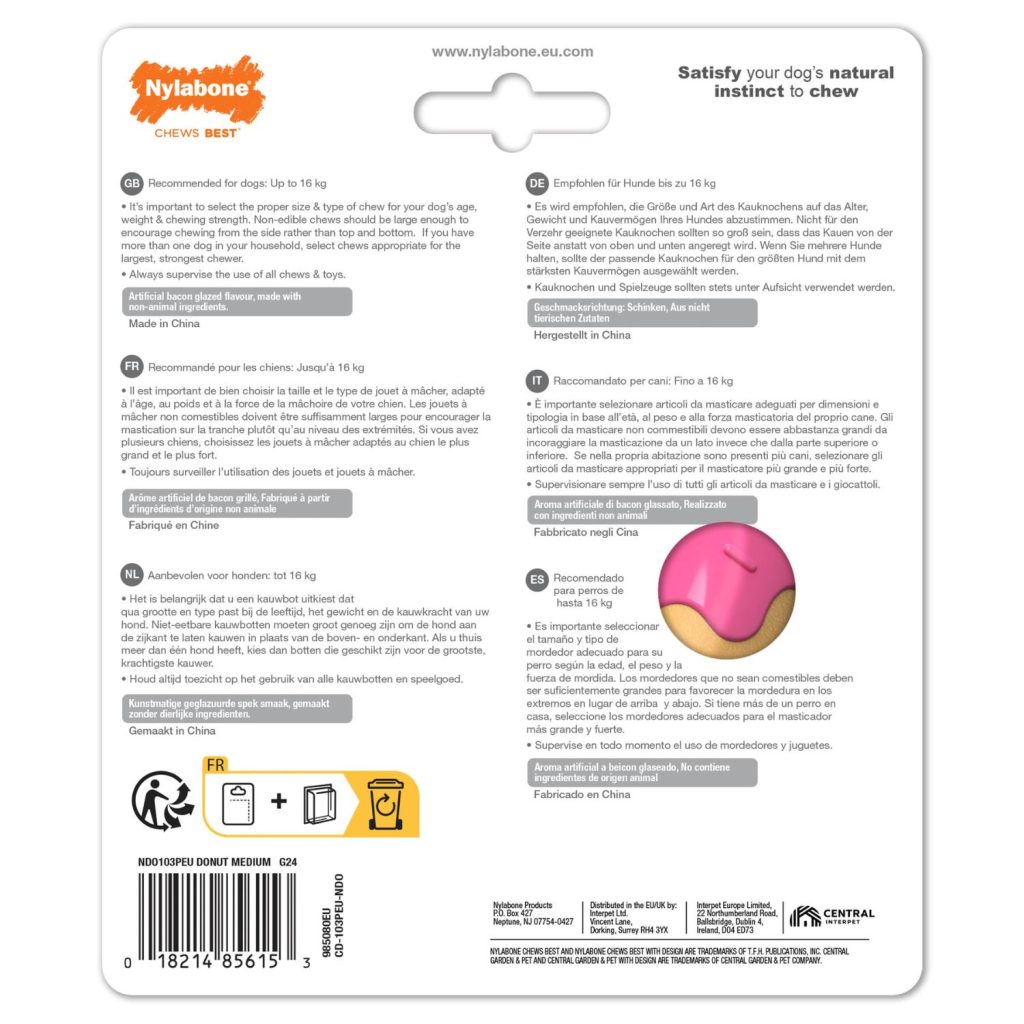 Nylabone Donut Bacon Glaze Medium