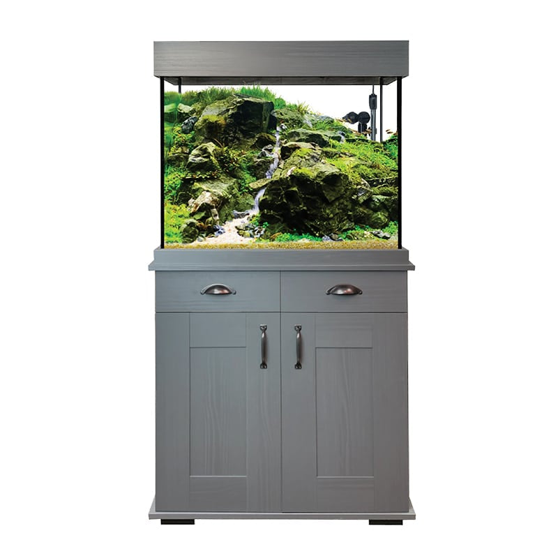 Fluval Shaker Fish Aquarium & Cabinet Set 168L Slate Grey
