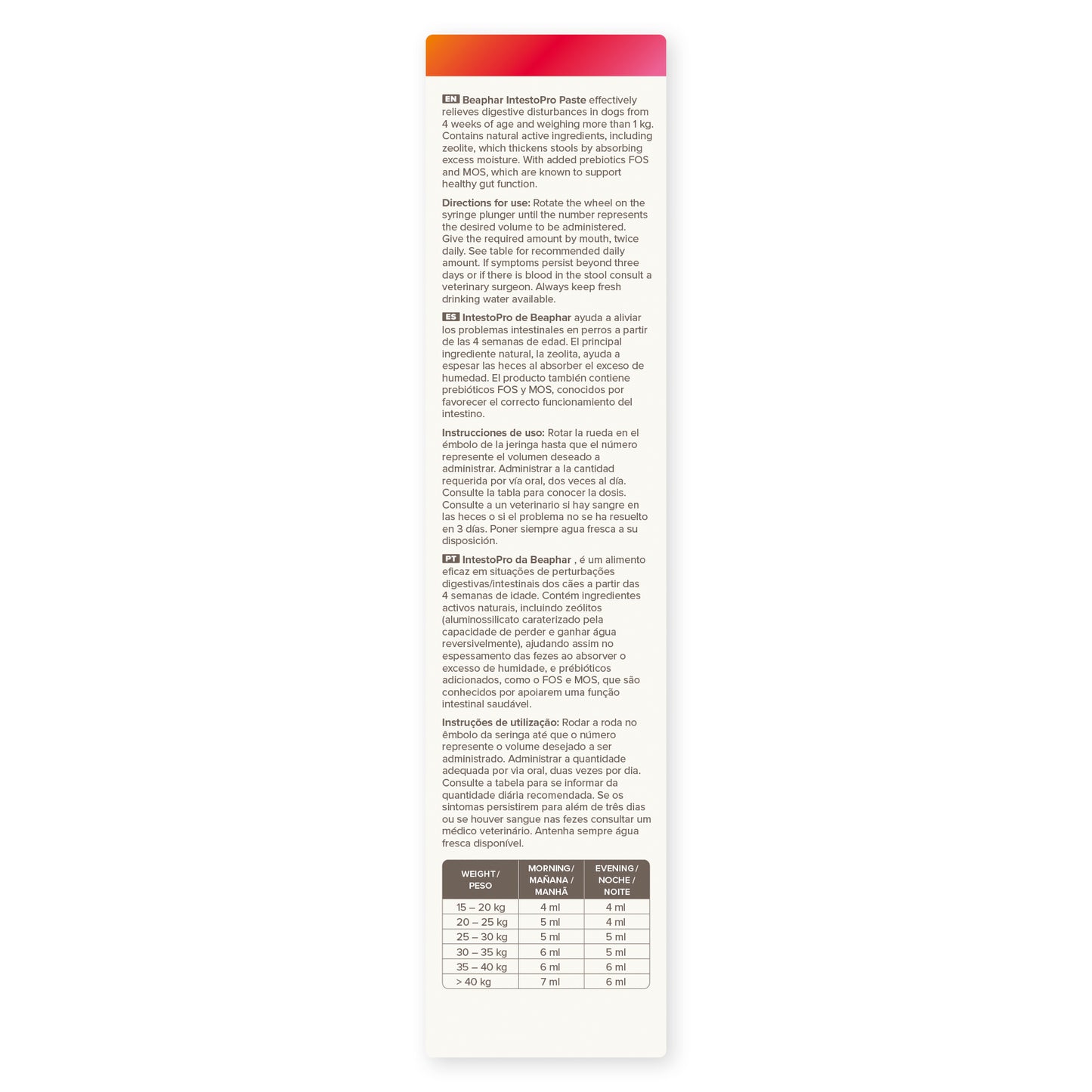Beaphar IntestoPro Paste For Dogs 2 x 20ml