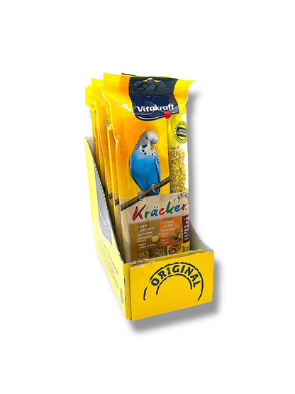 Vitakraft Trio Mix Budgie Kracker Sticks Egg Apricot & Honey Triple Pack
