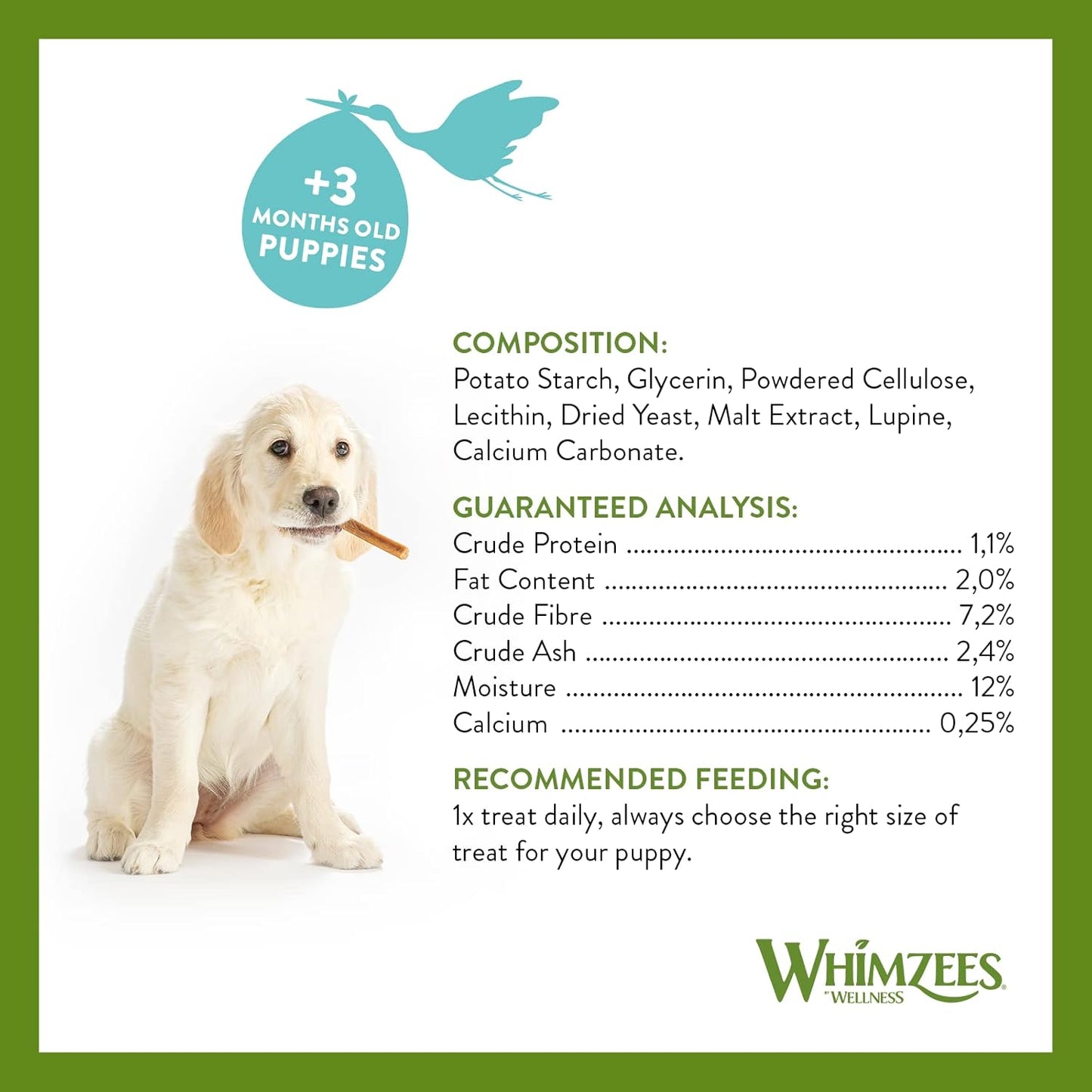 Whimzees Puppy Sticks Medium/Large 14 Pack