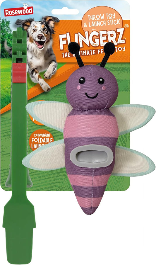 Rosewood Flingerz Dog Toy Throw & Fetch Dragonfly