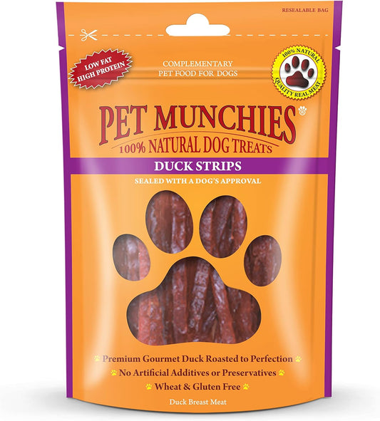 Pet Munchies Duck Strips 90g