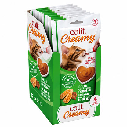 Catit Creamy Treats Chicken With Lamb Cat Treats 4 x 10g
