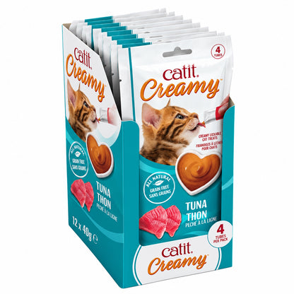 Catit Creamy Treats Line-Caught Tuna Cat Treats 4 x 10g