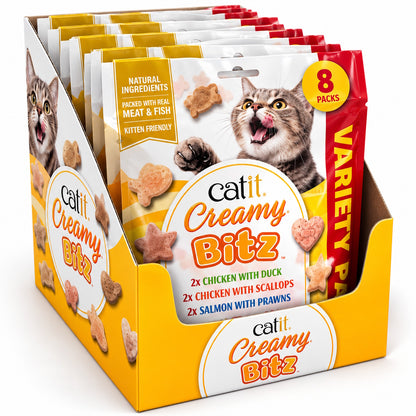Catit Creamy Blitz Soft Cat Treats Variety 8 Pack