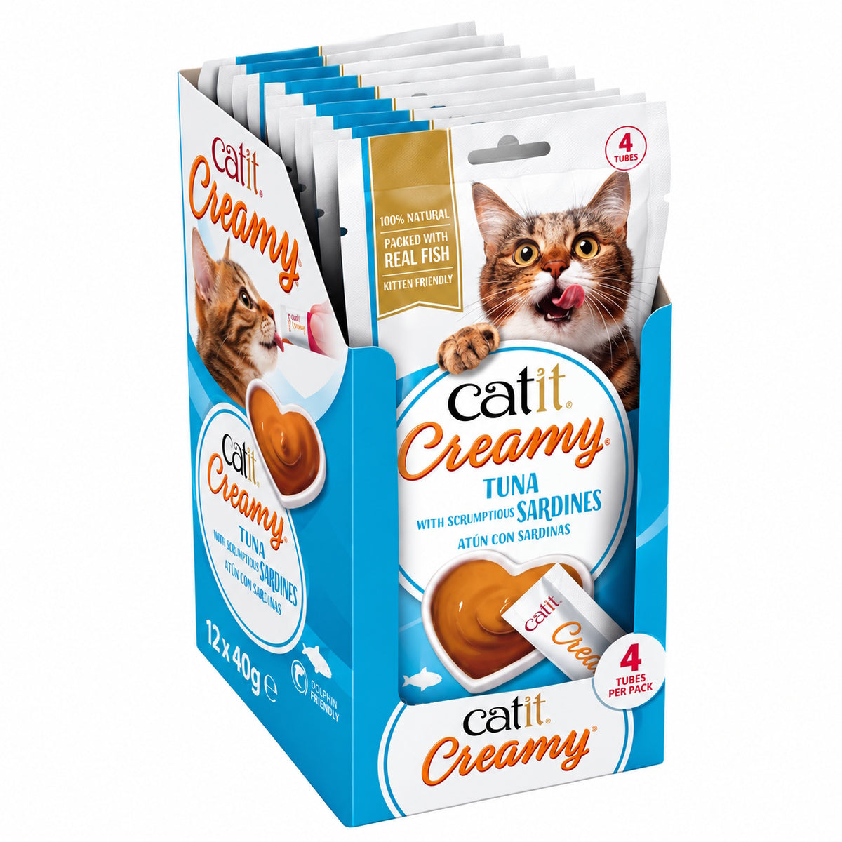 Catit Creamy Treats Tuna & Sardines Cat Treats 4 x10g