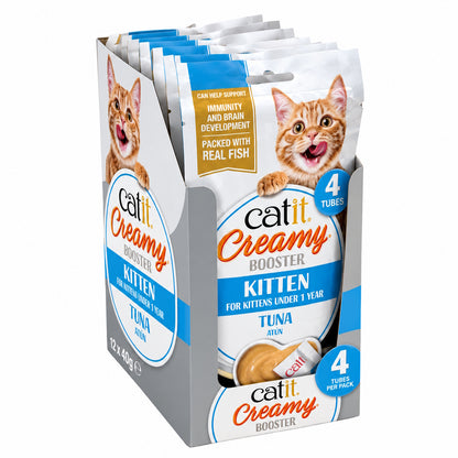 Catit Creamy Booster Tuna For Kittens 4 x 10g