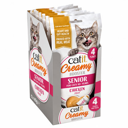 Catit Creamy Booster Chicken For Senior Cats 4 x 10g