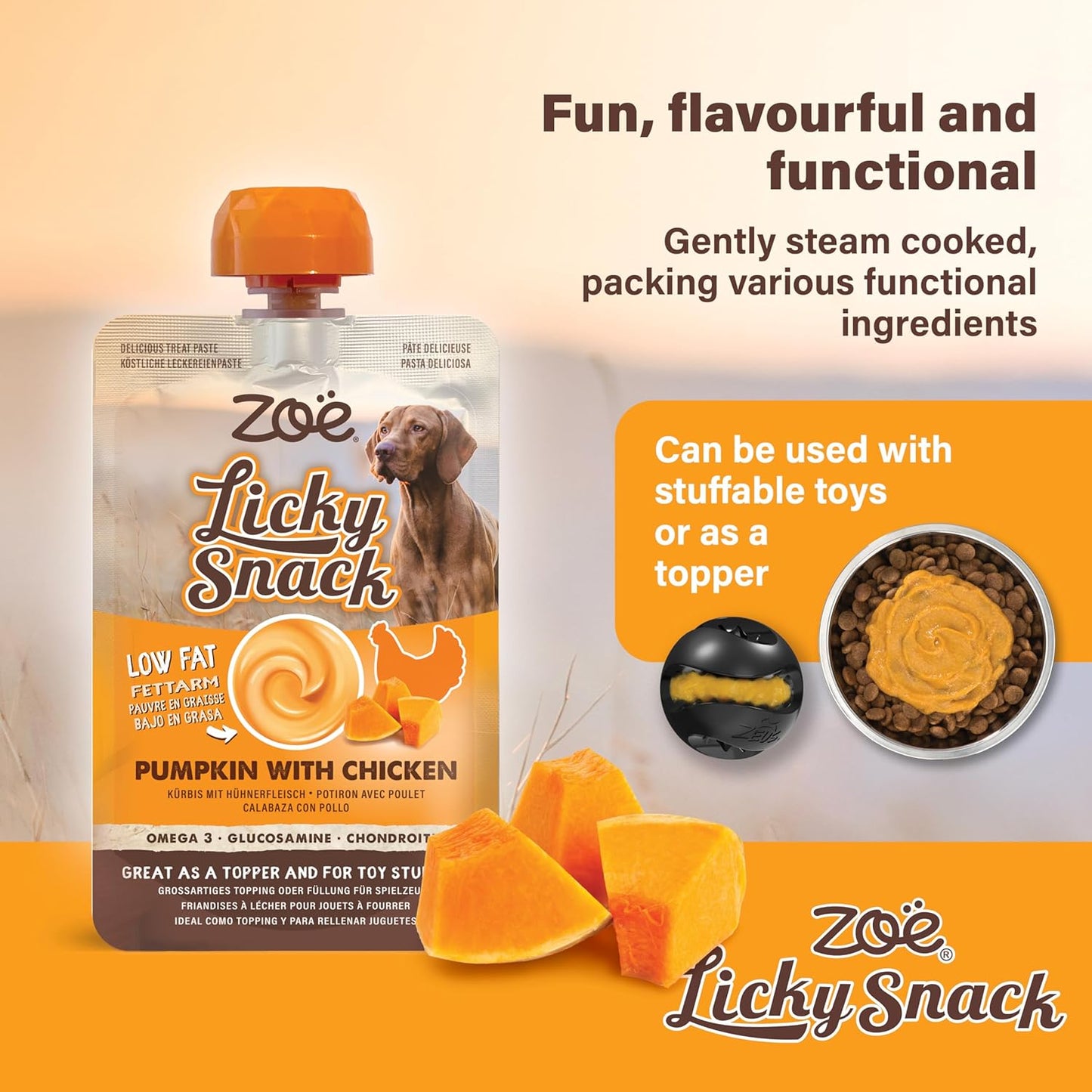Zoe Licky Snack Pumpkin With Chicken 85g
