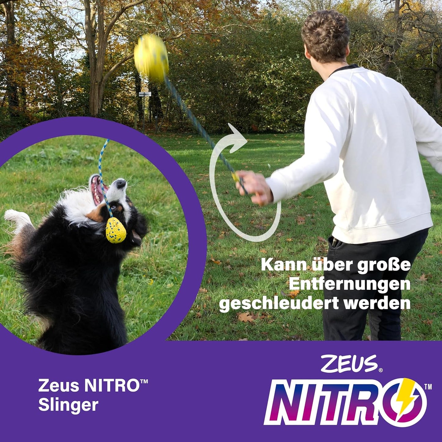 Zeus Nitro Weighted Slinger With Rope 9.2cm