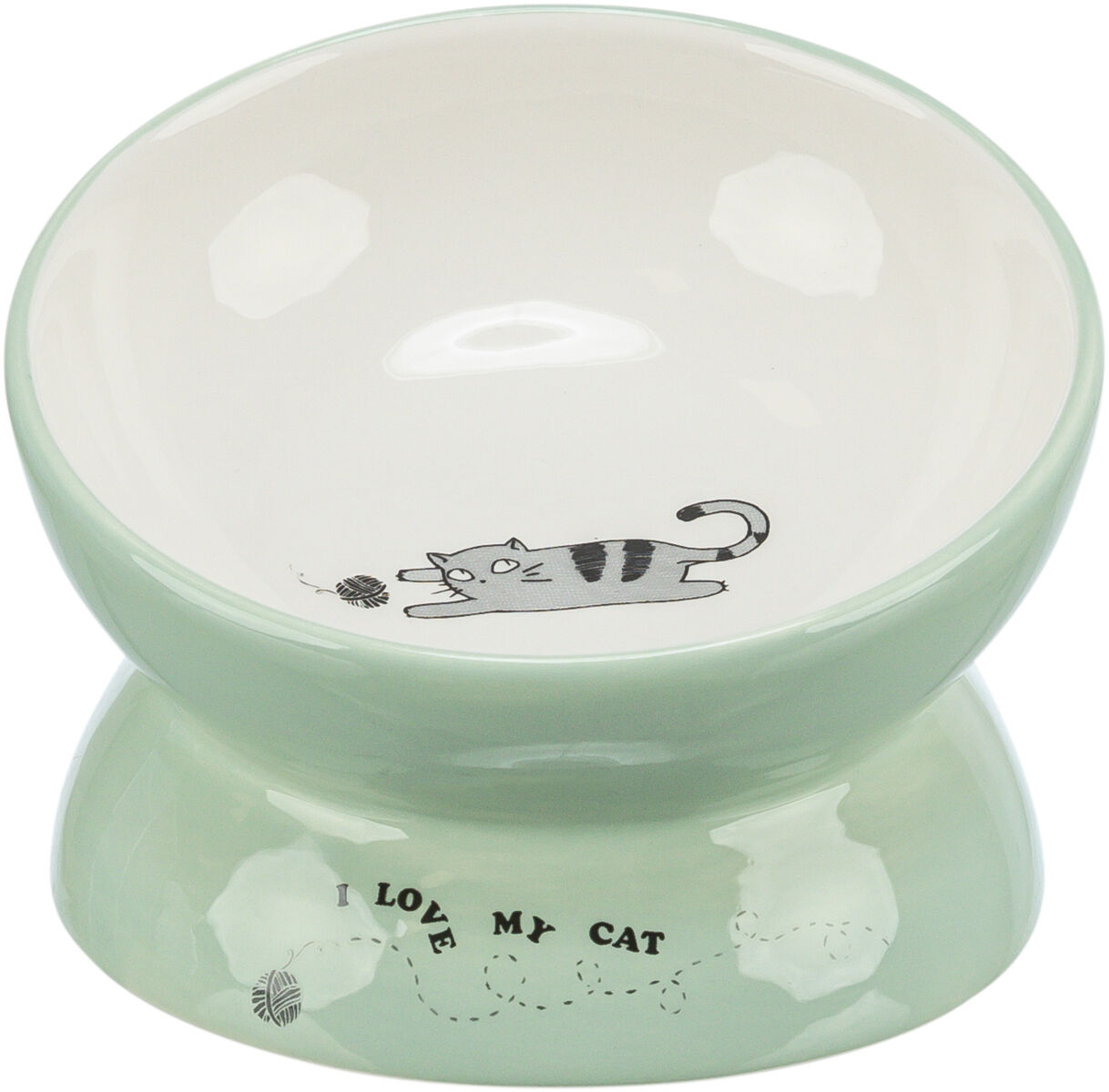 Trixie Elevated Sage White Cat Feeding Bowl 150ml 13cm