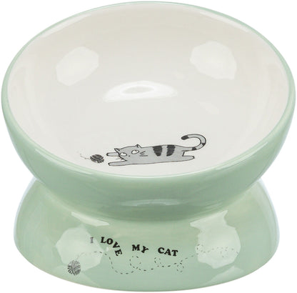 Trixie Elevated Sage White Cat Feeding Bowl 150ml 13cm
