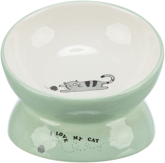 Trixie Elevated Sage White Cat Feeding Bowl 150ml 13cm