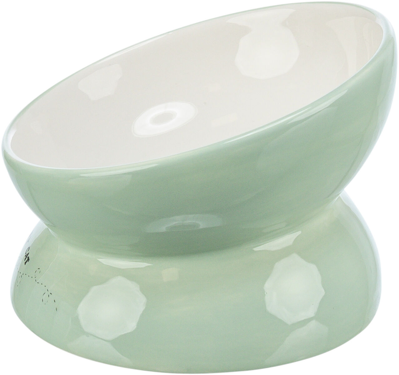 Trixie Elevated Sage White Cat Feeding Bowl 150ml 13cm