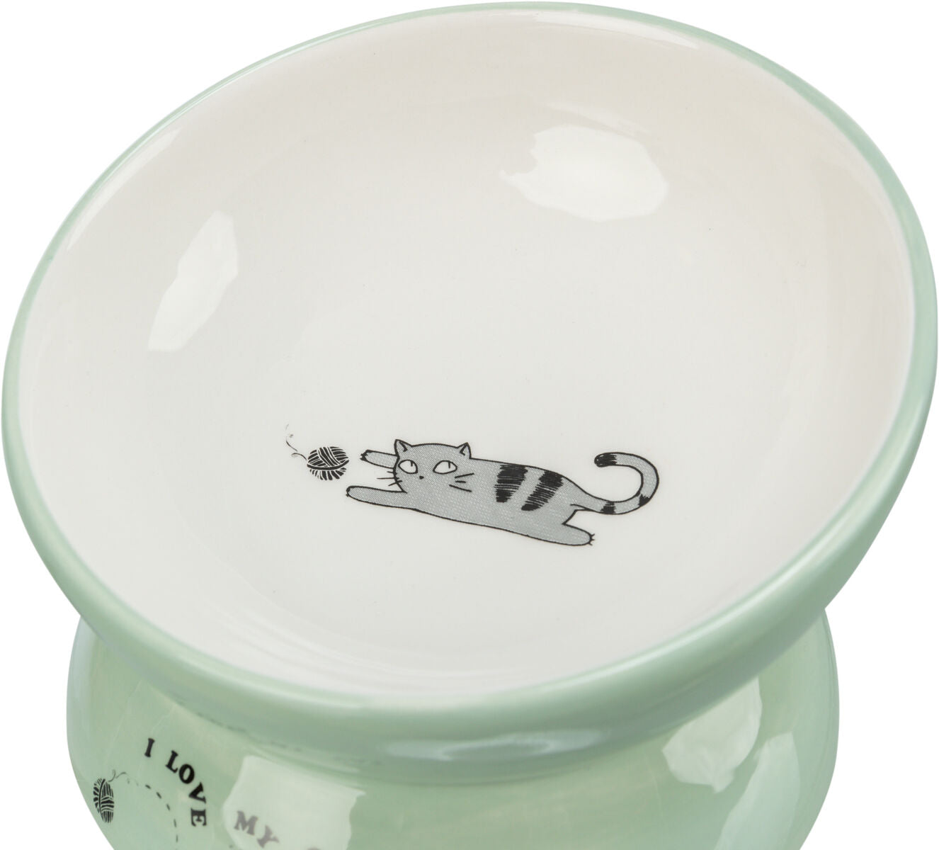 Trixie Elevated Sage White Cat Feeding Bowl 150ml 13cm