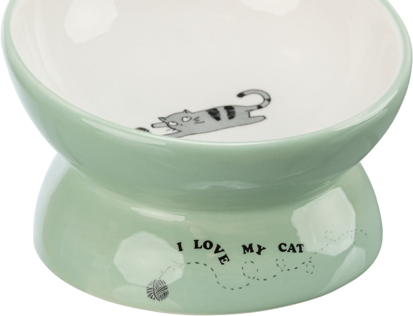 Trixie Elevated Sage White Cat Feeding Bowl 150ml 13cm
