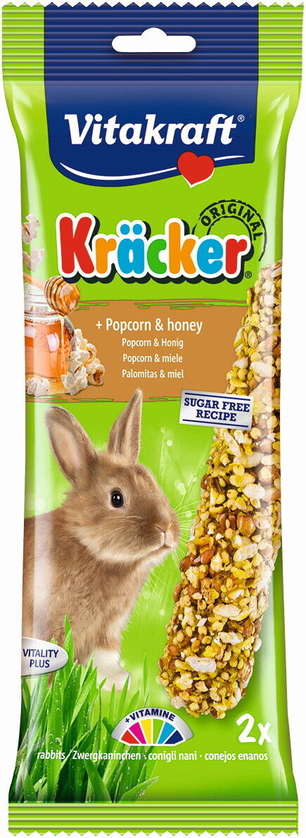 Vitakraft Kracker Rabbit Sticks Popcorn & Honey 2pcs