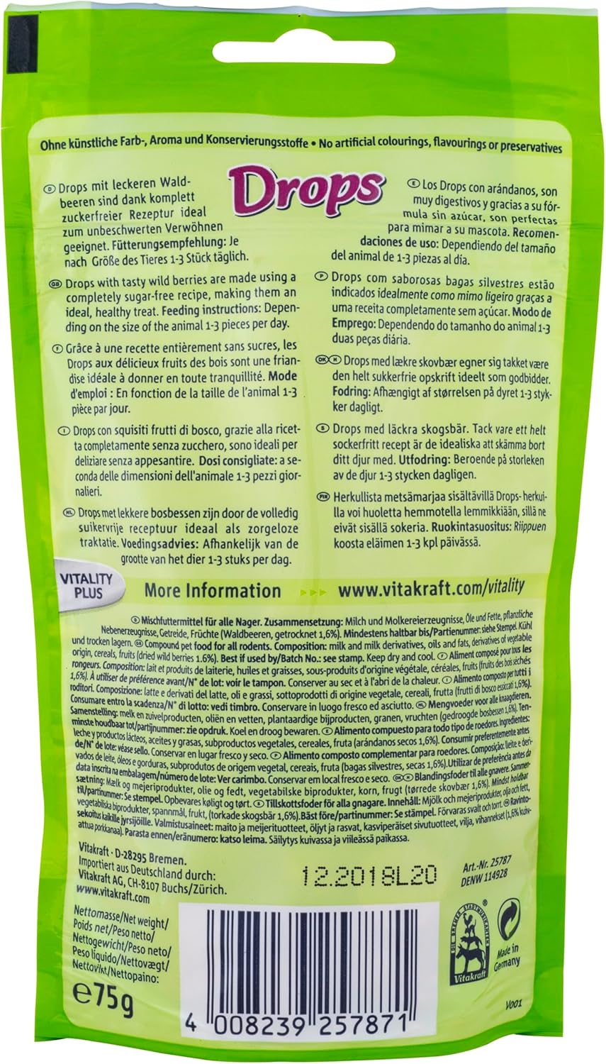 Vitakraft Wild Berry Small Animal Drops 75g