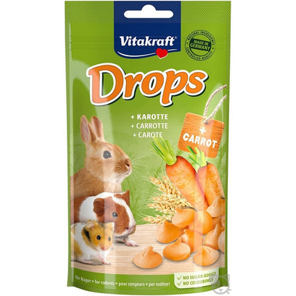 Vitakraft Carrot Small Animal Drops 75g
