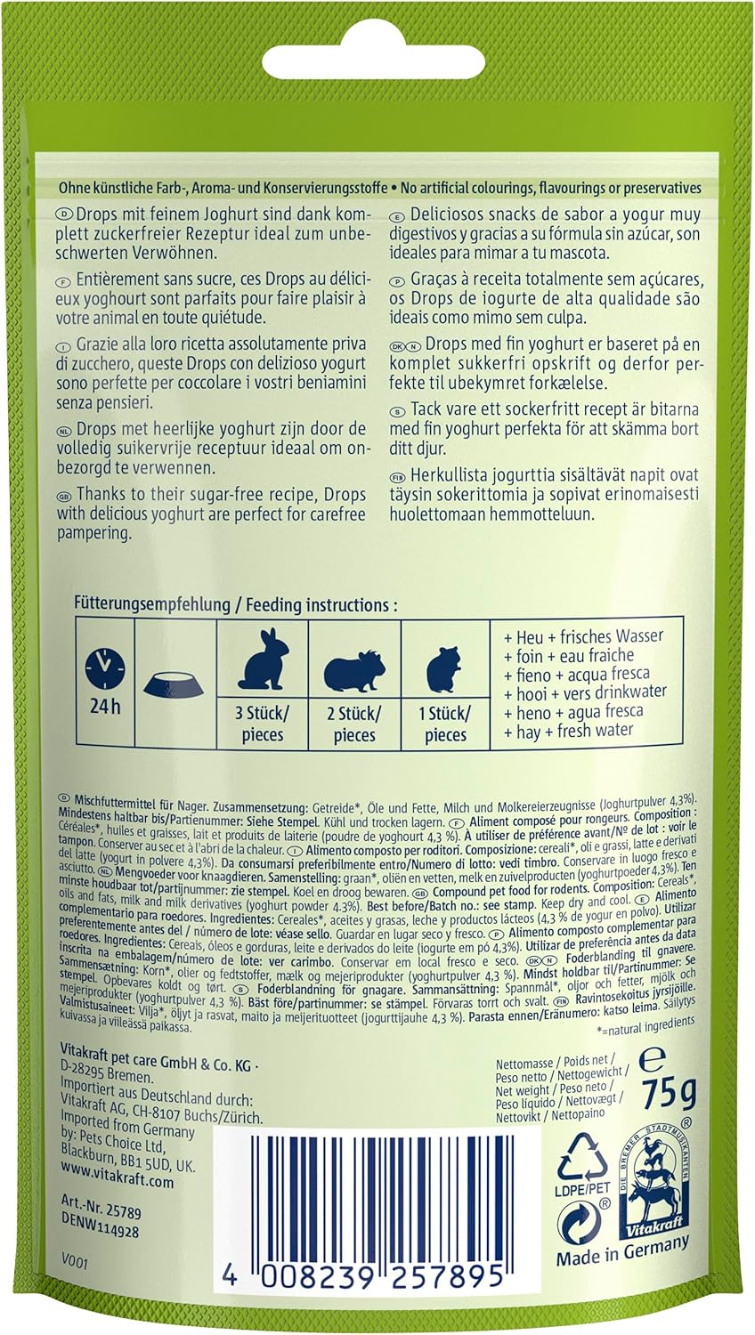 Vitakraft Yoghurt Small Animal Drops 75g
