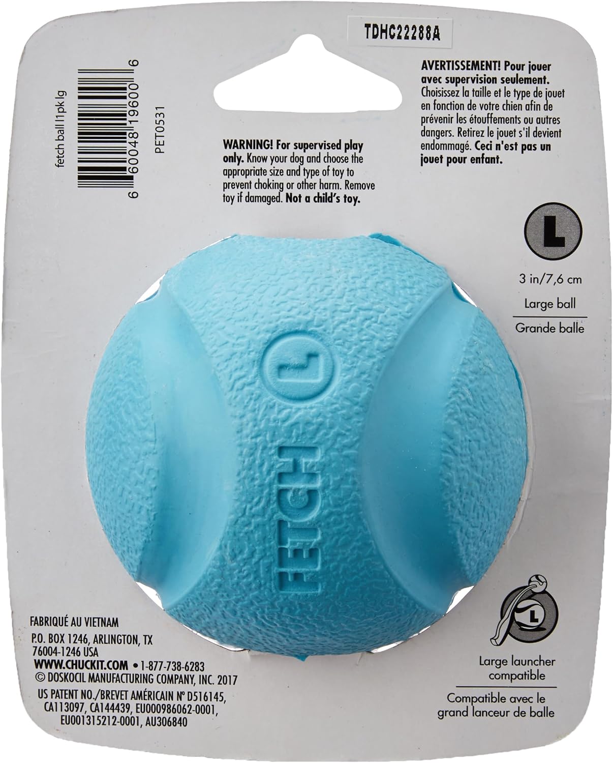 Chuckit! Fetch Ball 1pck Large