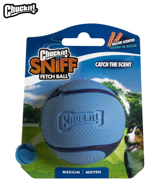Chuckit! Sniff Fetch Ball Bacon Medium 1 Pack
