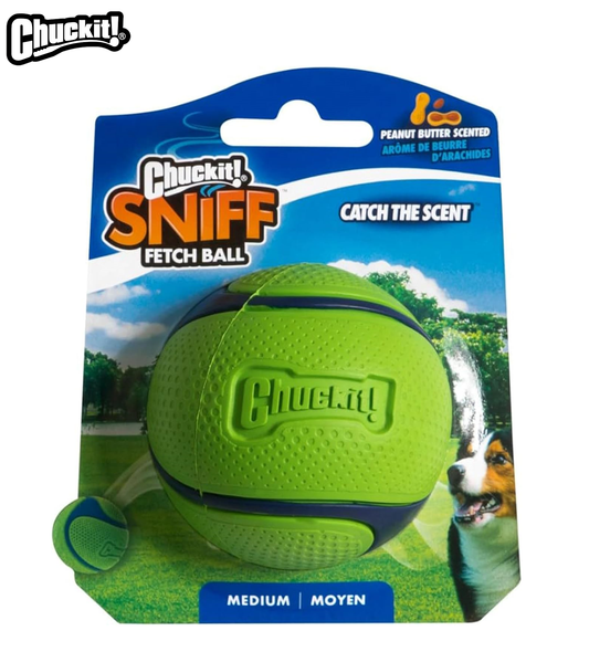 Chuckit! Sniff Fetch Ball Peanut Butter Medium 1 Pack