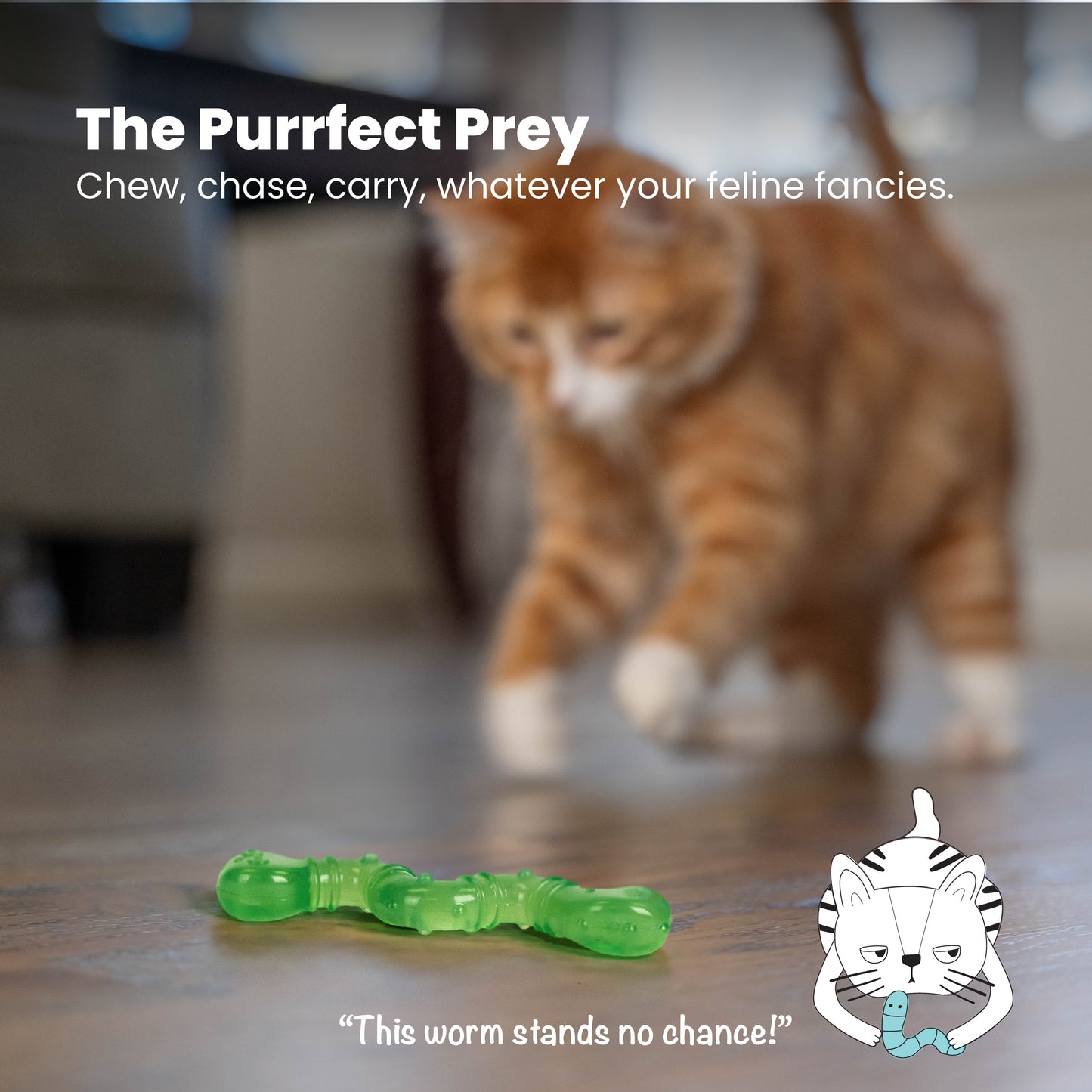 Catstages Catnip Wiggle Worm Infused With Catnip Oil