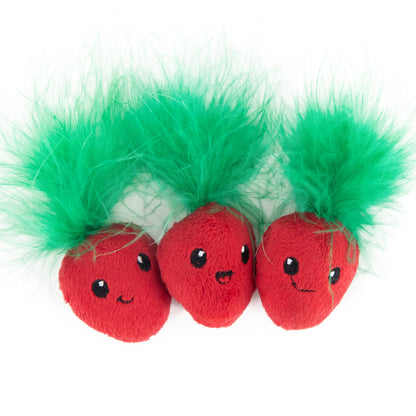 Catstages Catnip Strawbabies Fun Feathers Cat Toy 3pcs