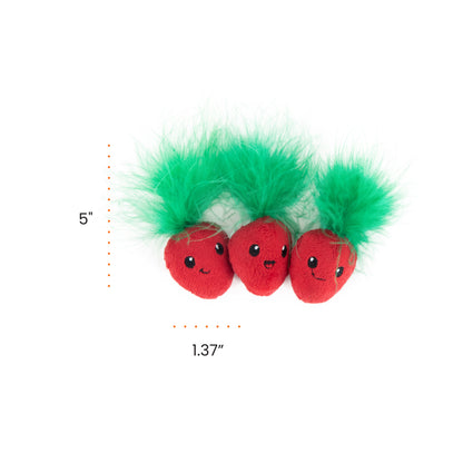 Catstages Catnip Strawbabies Fun Feathers Cat Toy 3pcs