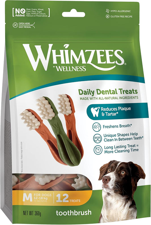 Whimzees Medium Toothbrush 12 Pack
