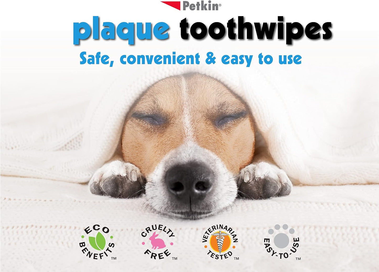 Petkin Dog Tooth Wipes Pack Of 40