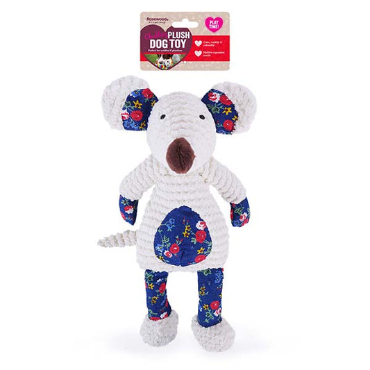 Rosewood Chubleez Maisie Mouse Soft Squeaky Dog Toy
