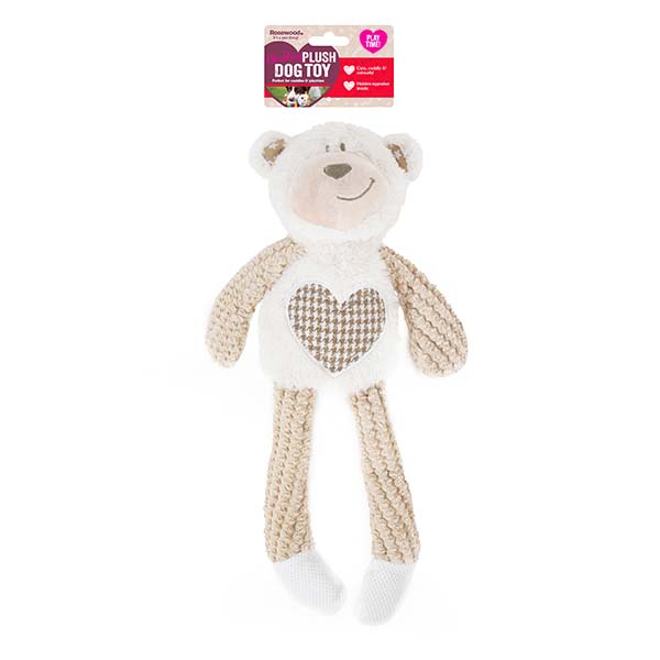 Rosewood Chubleez Benjamin Bear Soft Squeaky Dog Toy