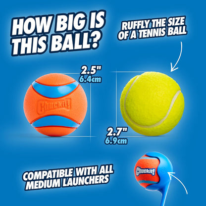 Chuckit! Ultra Ball 2 Pack Medium 6.5cm