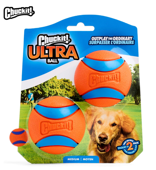 Chuckit! Ultra Ball 2 Pack Medium 6.5cm