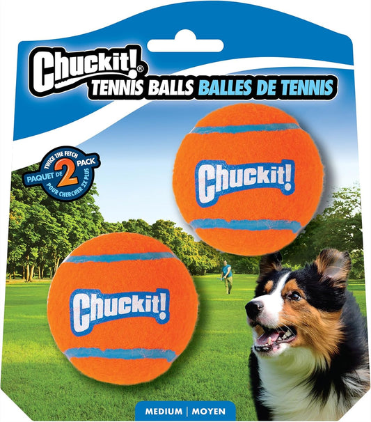Chuckit! Tennis Ball 2 Pack Medium 6.5cm