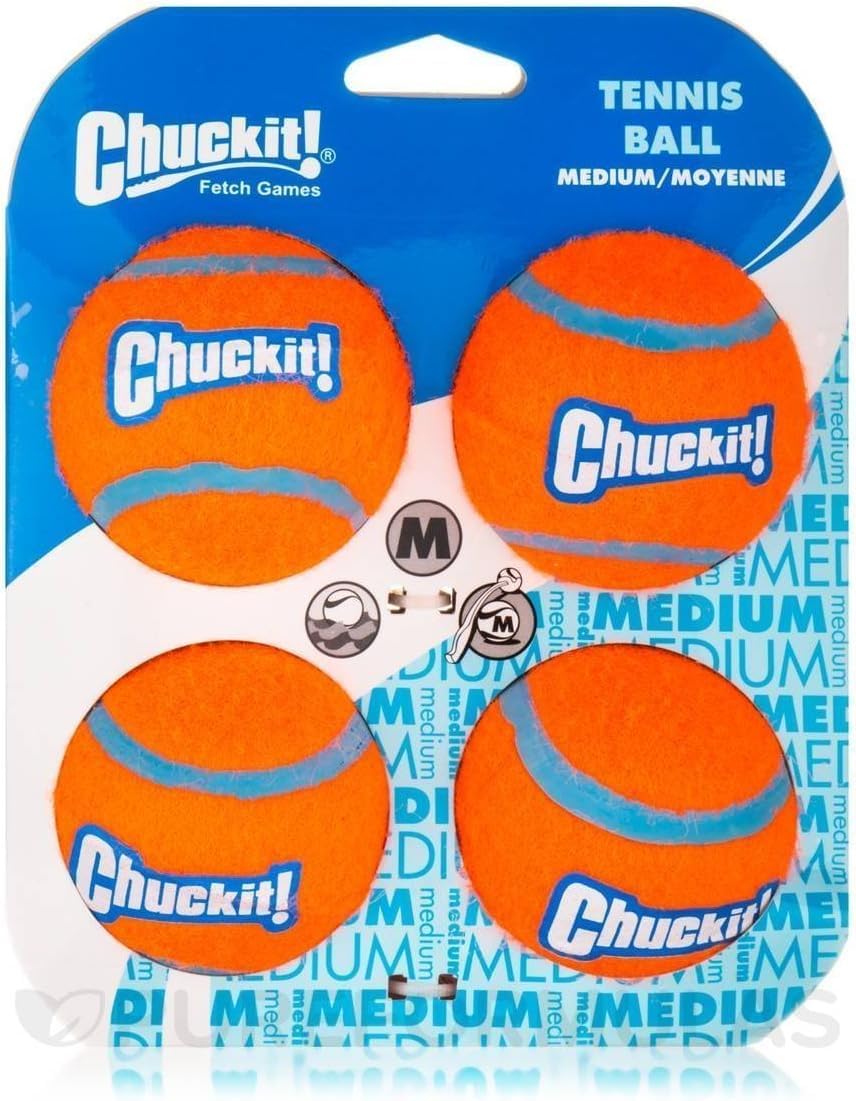 Chuckit! Tennis Ball Medium 6.5cm 4 Pack