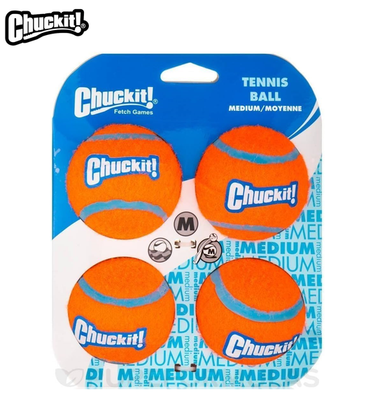 Chuckit! Tennis Ball Medium 6.5cm 4 Pack