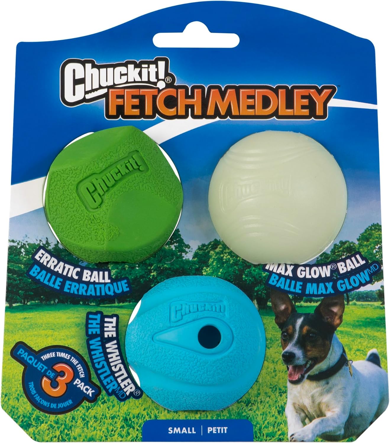 Chuckit! Fetch Medley Assorted Small 4.8cm 3 Pack