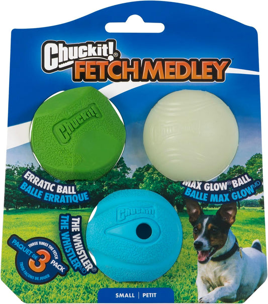 Chuckit! Fetch Medley Assorted Small 4.8cm 3 Pack