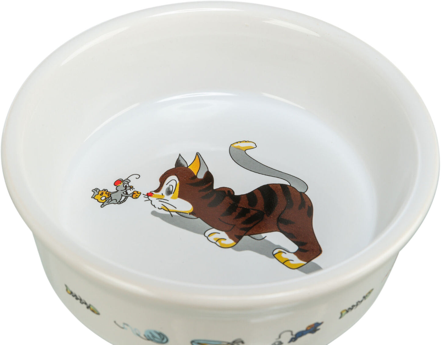 Trixie Comic Cat With Mouse Ceramic Bowl 200ml 12 cm