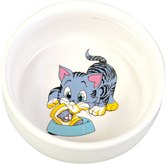 Trixie Comic Cat Bowl 300ml 11cm