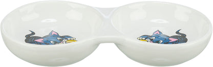 Trixie Double Bowl Comic Cat 2 x 150ml