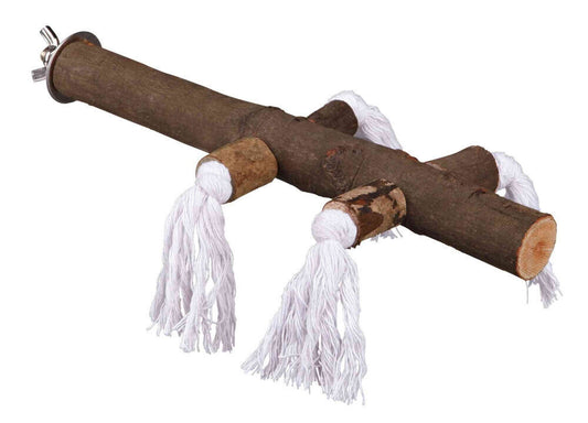 Trixie Wooden Perch With Rope 25cm