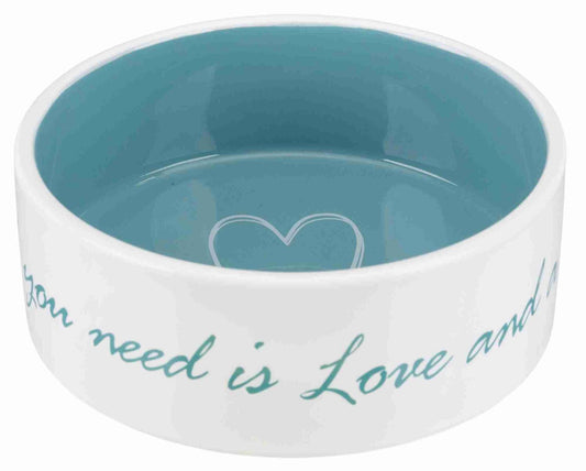 Trixie Ceramic Cream & Blue Dog Bowl 20cm